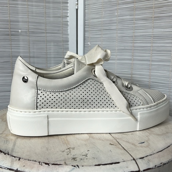 AGL leather perforated platform sneakers 37 7 - Picture 7 of 14